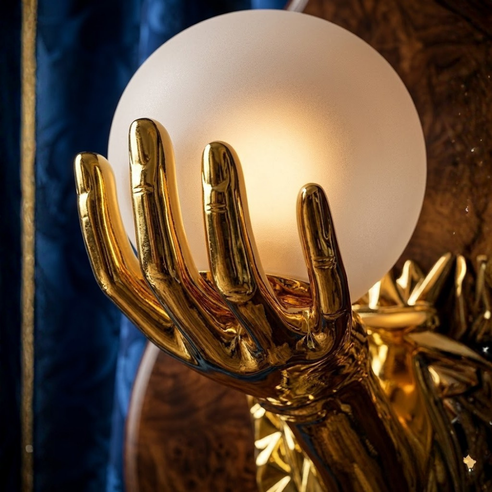 Luxury Golden Hand Wall Light