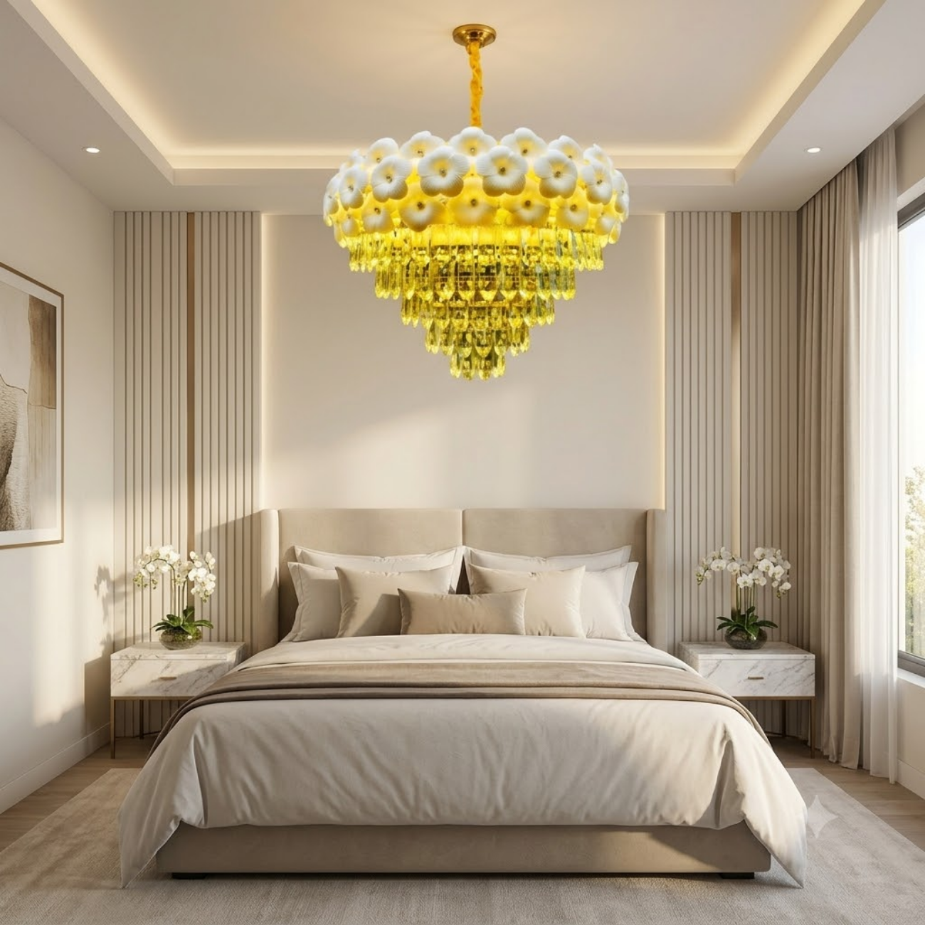 Luxury Floral Crystal Chandelier