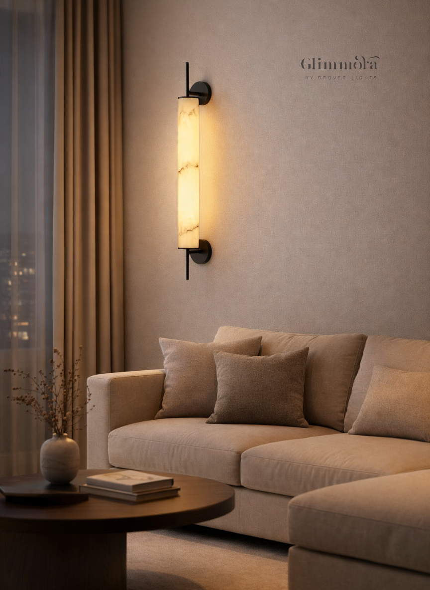 Ivora Luxe MarbleGlow Vertical Wall Sconce
