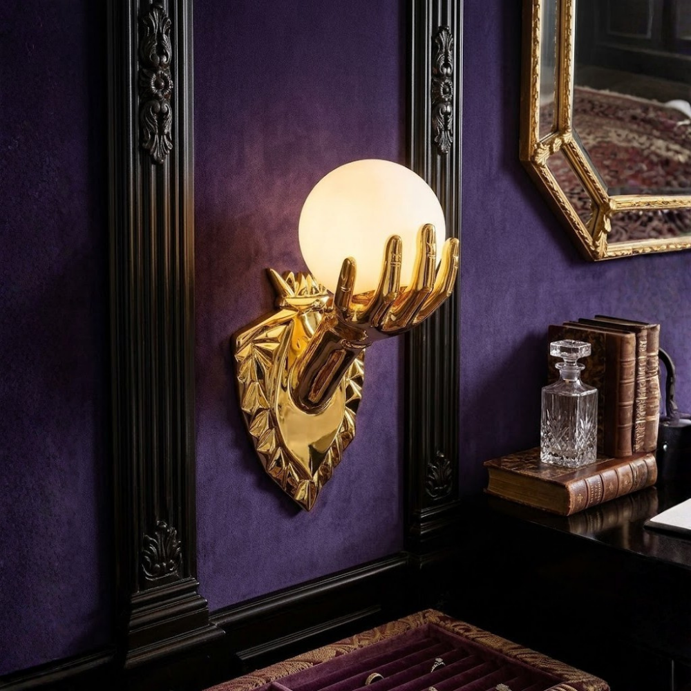 Luxury Golden Hand Wall Light