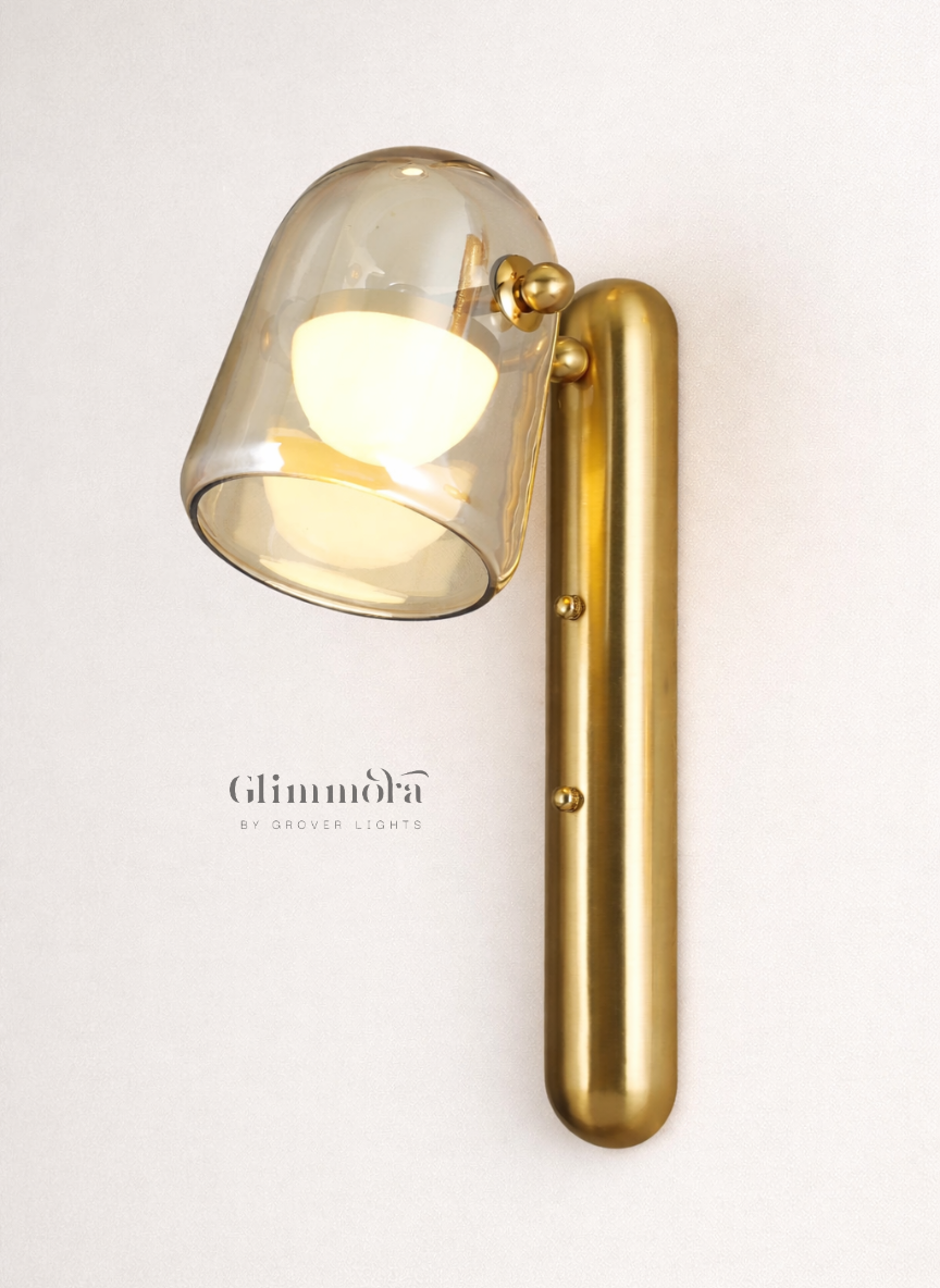 Modern Wall Sconce with Clear Glass Shade