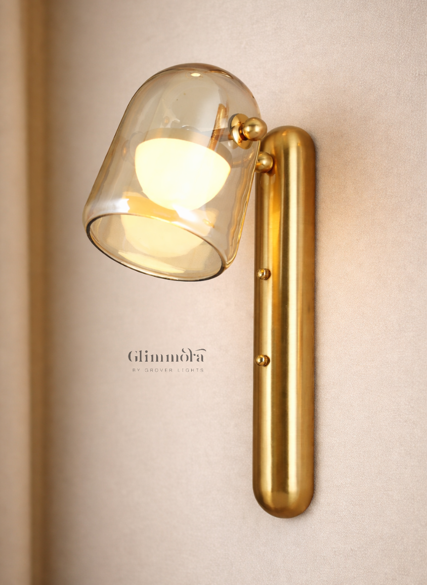 Modern Wall Sconce with Clear Glass Shade