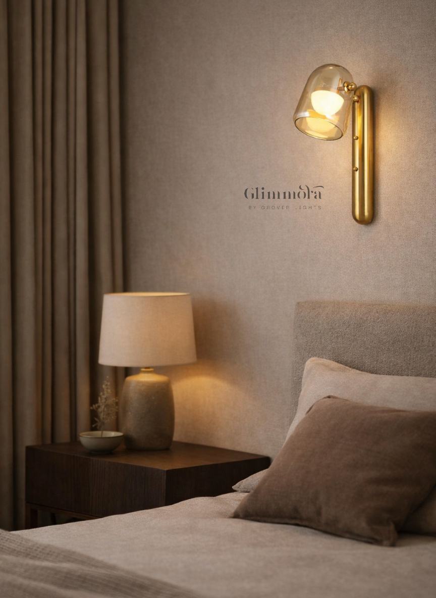Modern Wall Sconce with Clear Glass Shade