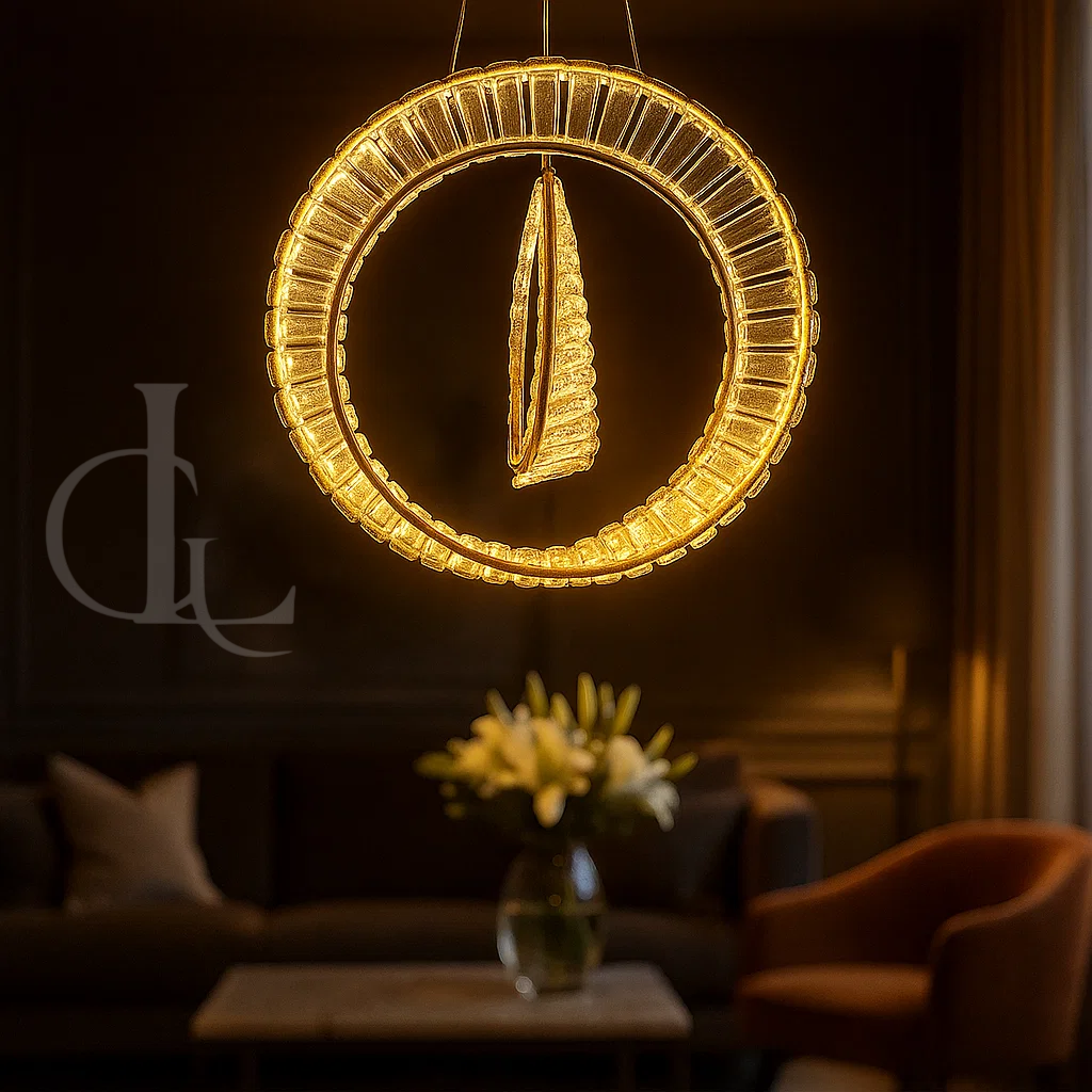 Whirl of Light (Gold, Crystal, LED) Chandelier