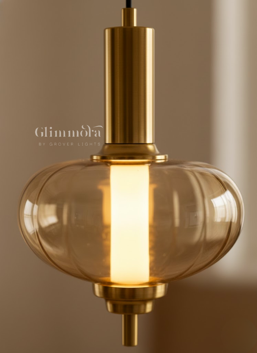 Joyful heart hanging pendant light