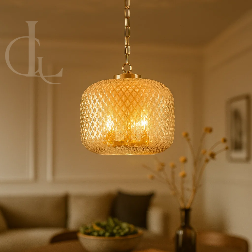 Brillara (Amber,Glass) Hanging Light