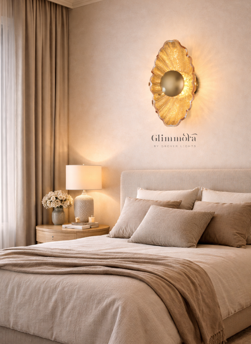 Fluted Glass Petal Wall Sconce