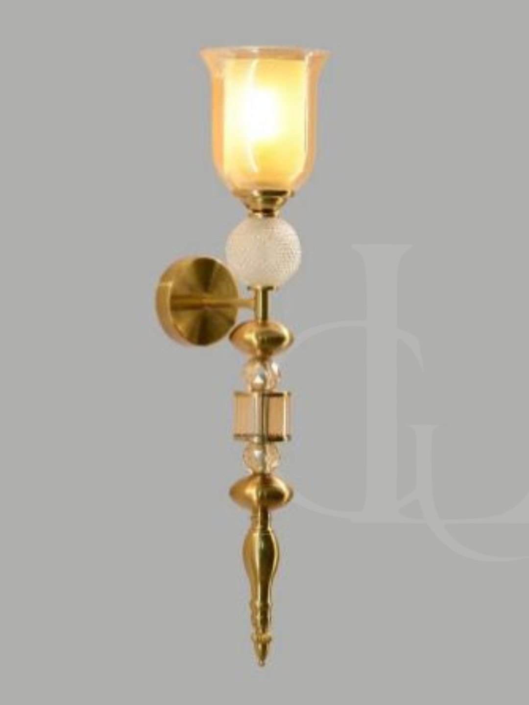 Sultan's Ember (Glass, Amber) Wall Light
