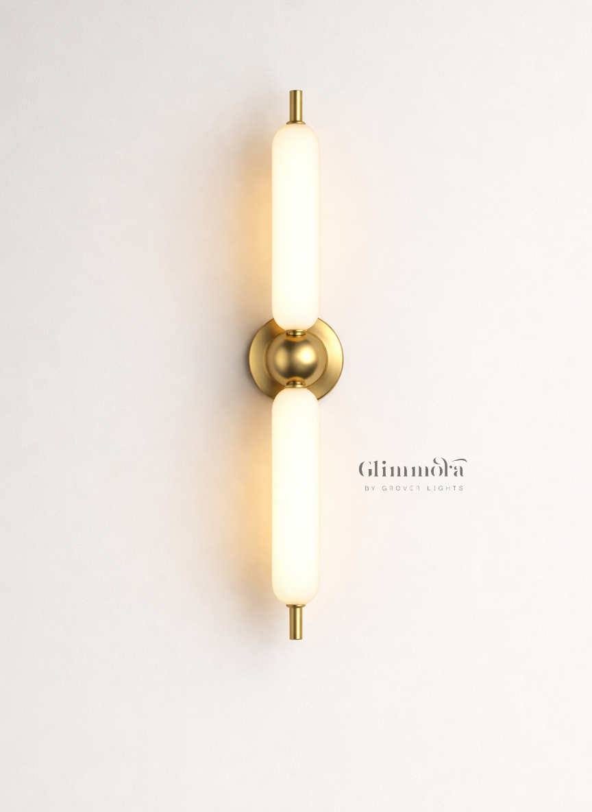 Dual Vertical LED Wall Sconce with Style Accent