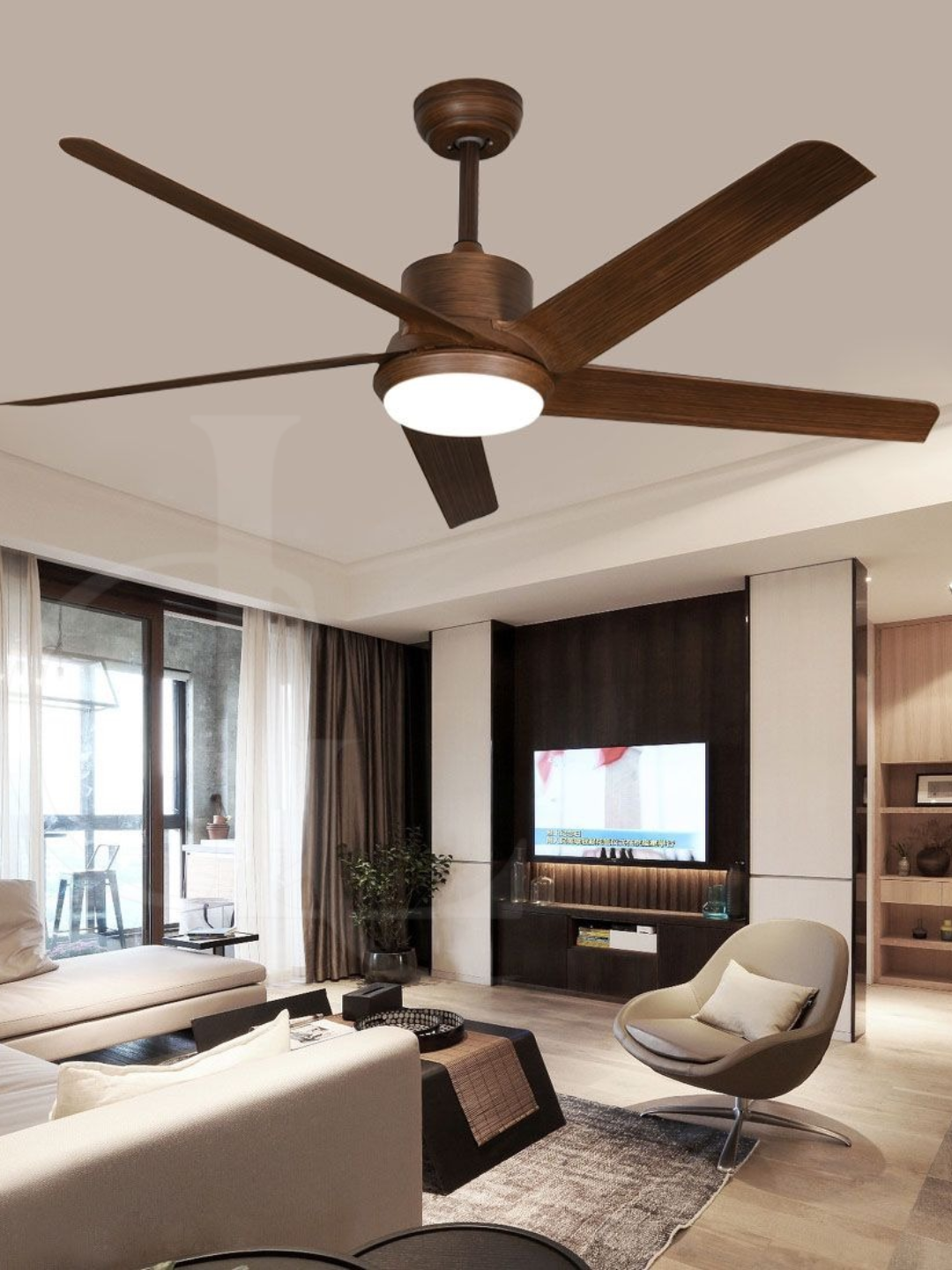 Darkwood Zenith (52 Inches Span, Wooden Finish ABS) Ceiling Fan with Remote Control