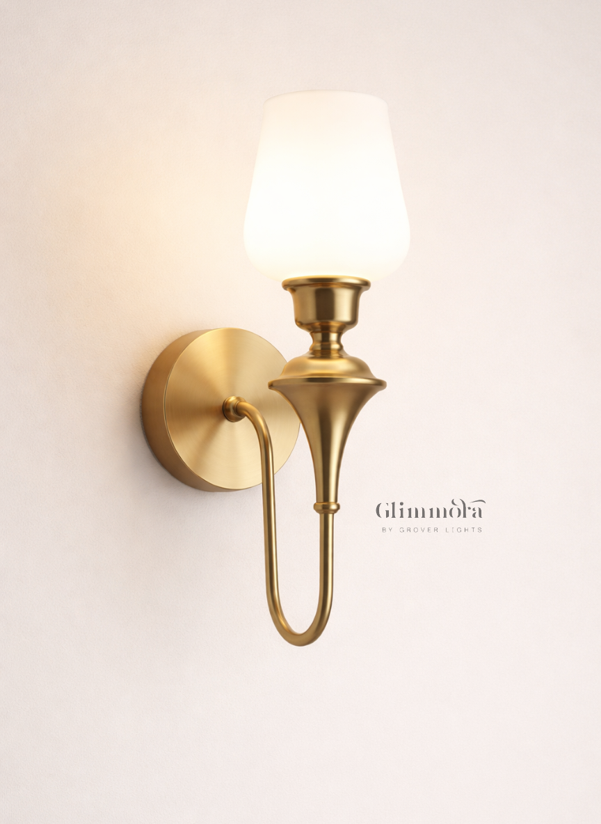 Luxora Wall Sconce with Frosted Glass Shade