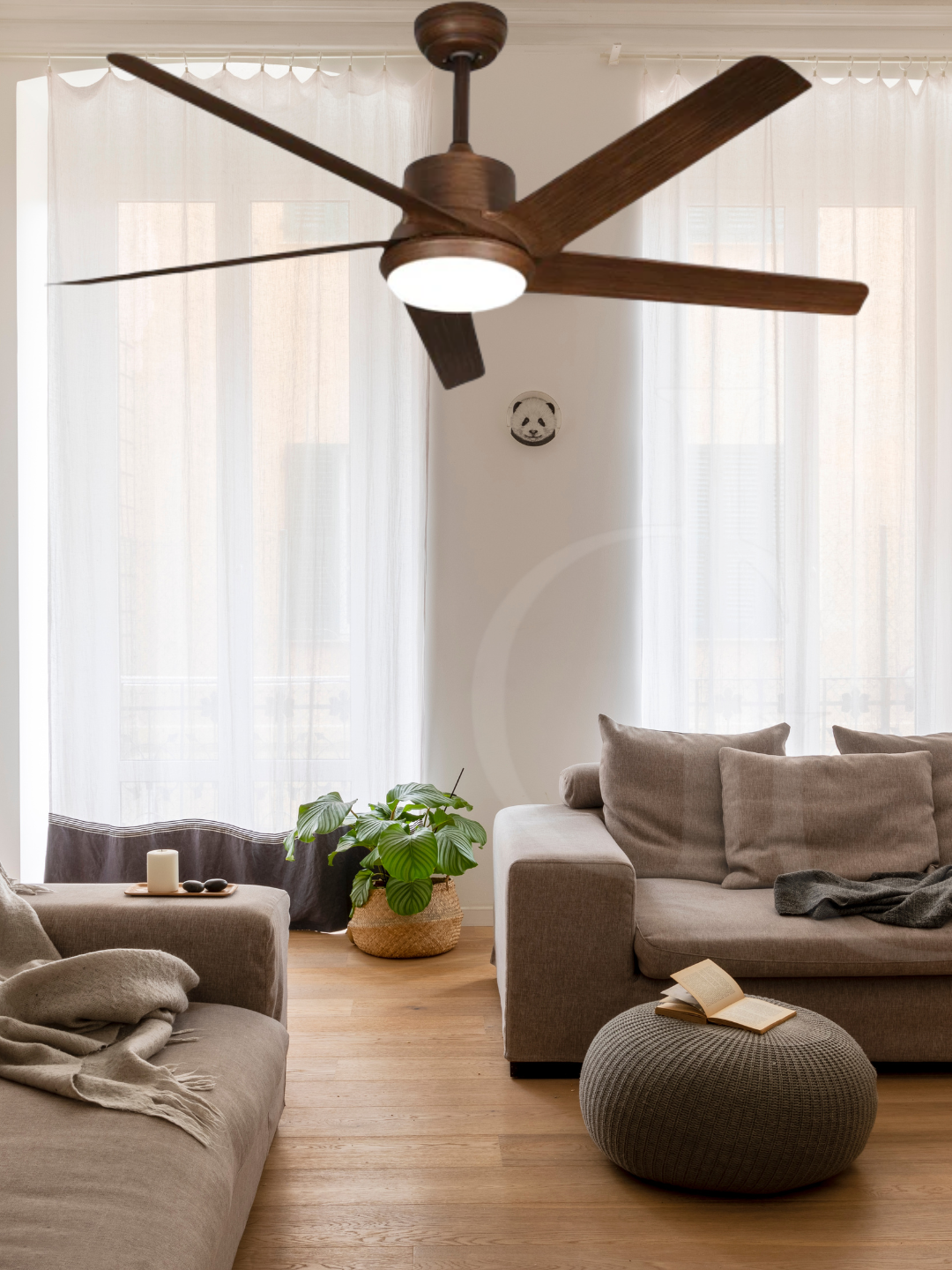 Darkwood Zenith (52 Inches Span, Wooden Finish ABS) Ceiling Fan with Remote Control