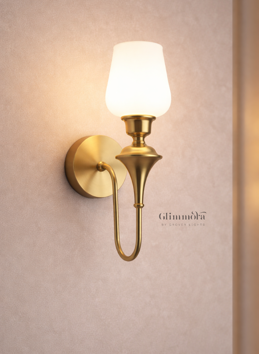 Luxora Wall Sconce with Frosted Glass Shade