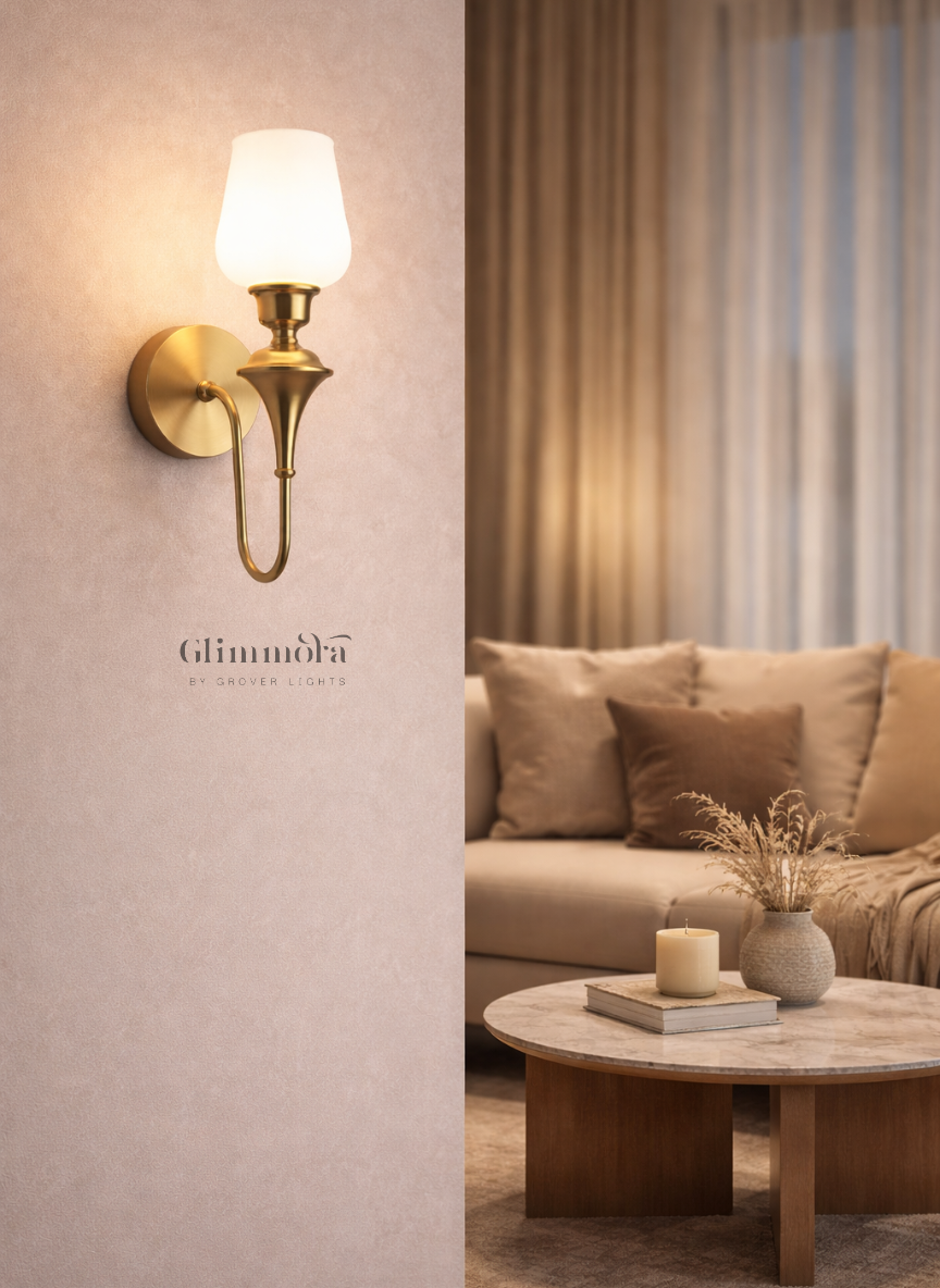 Luxora Wall Sconce with Frosted Glass Shade