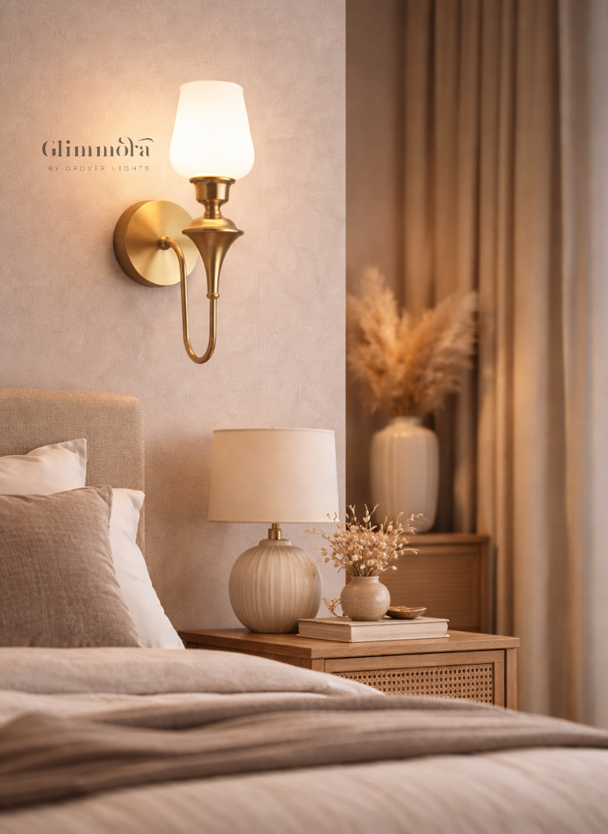 Luxora Wall Sconce with Frosted Glass Shade