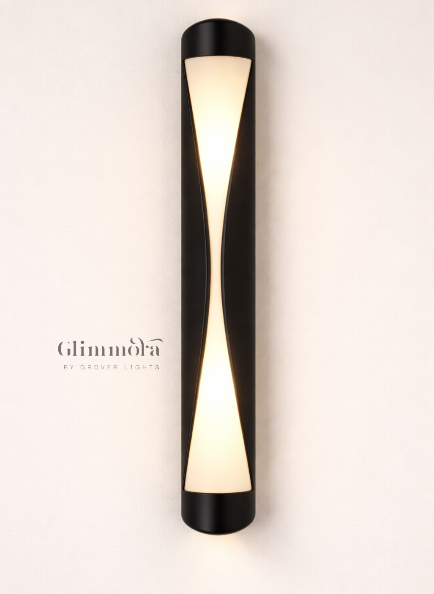 Modern Black Sculpted LED Wall Light