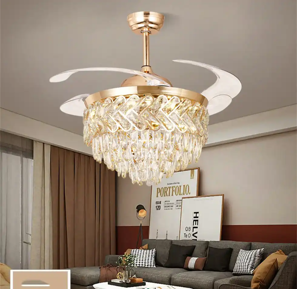 Crystal Ceiling Fans with Lights