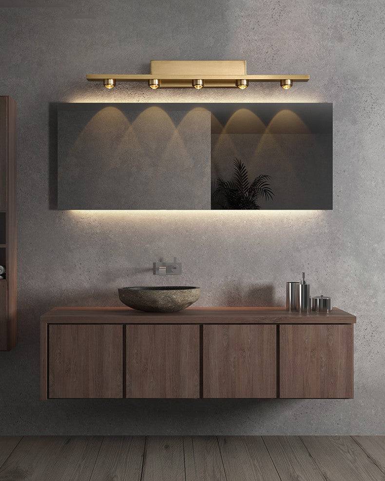 (Original Big Size) "5 LED Wall Light with Gold Finish, Ideal for Mirror, Picture, or Vanity Lighting"