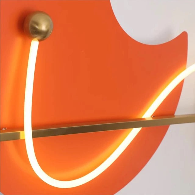 Led Modern Golden Wall Art Light