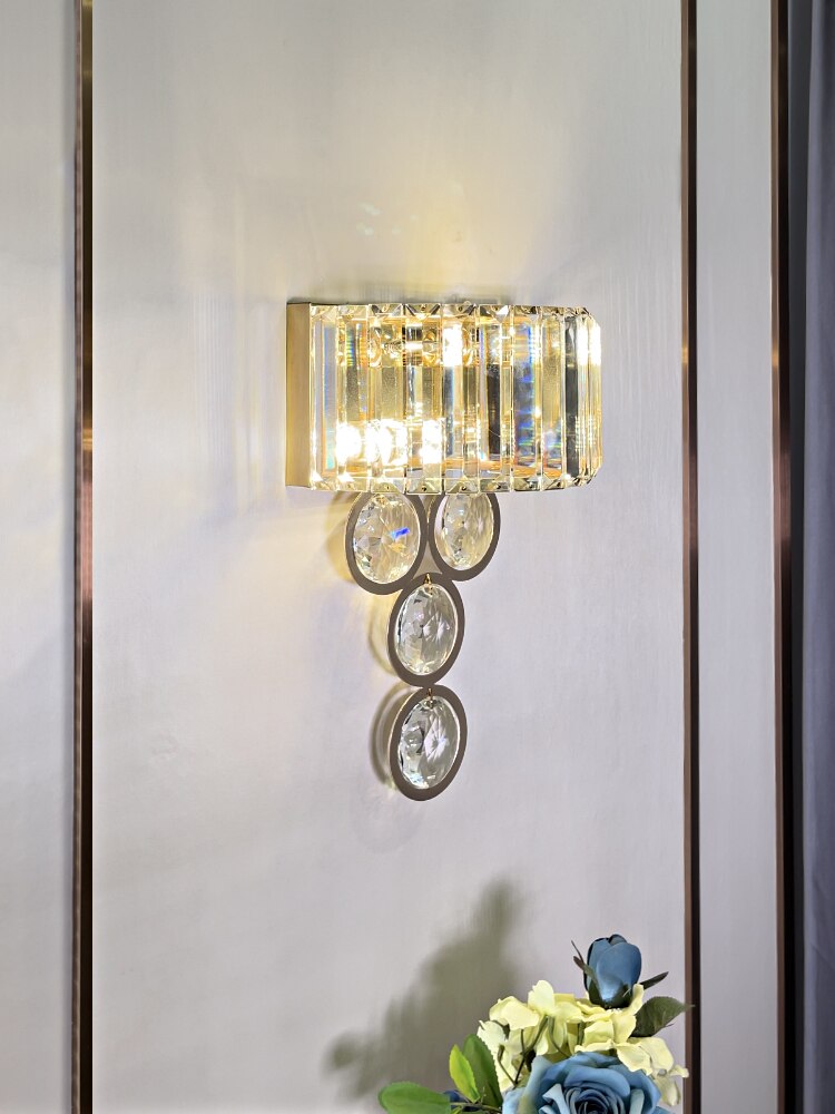 Attached 2.0 (Gold) Crystal Wall Light