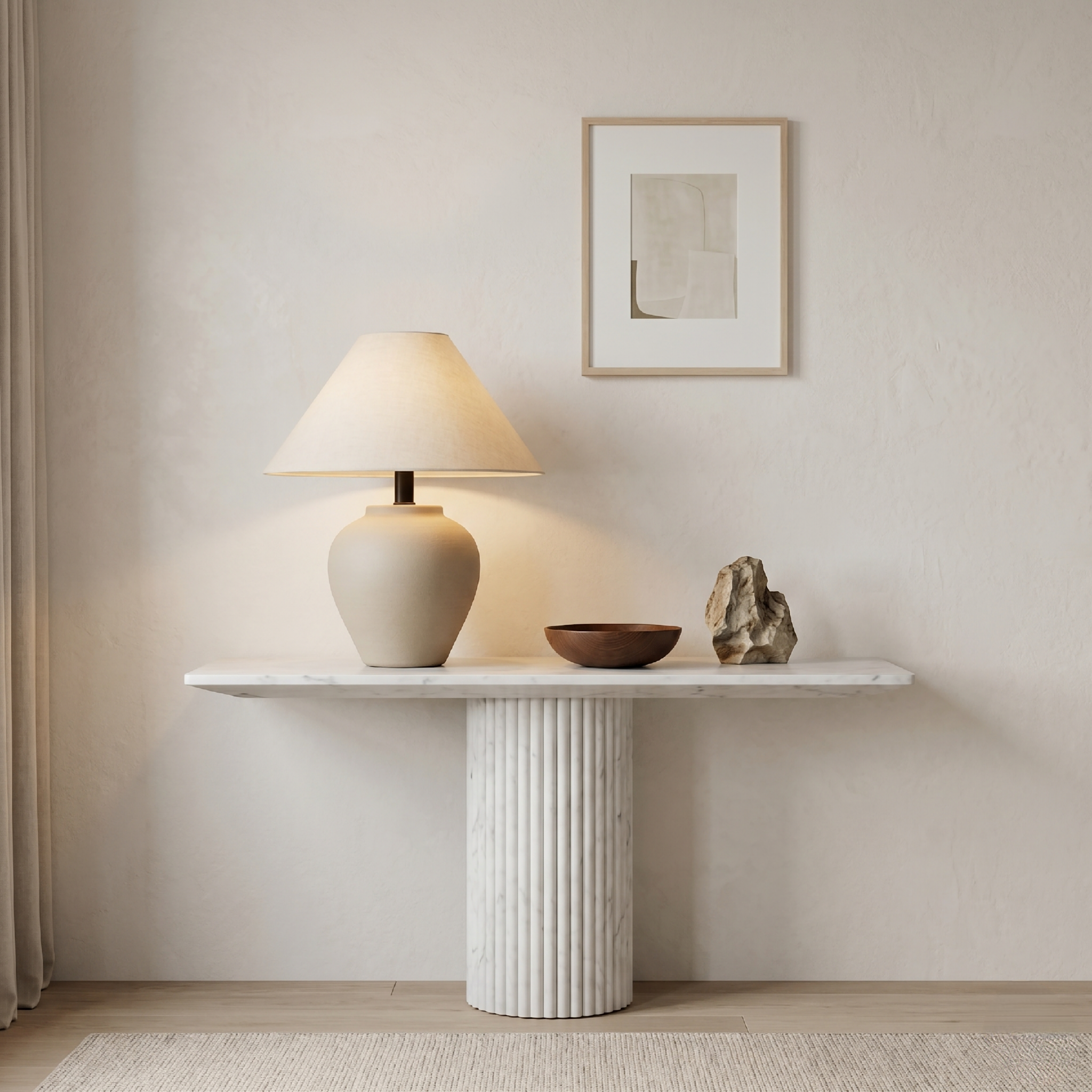 Ivory Heart Ceramic Table Lamp