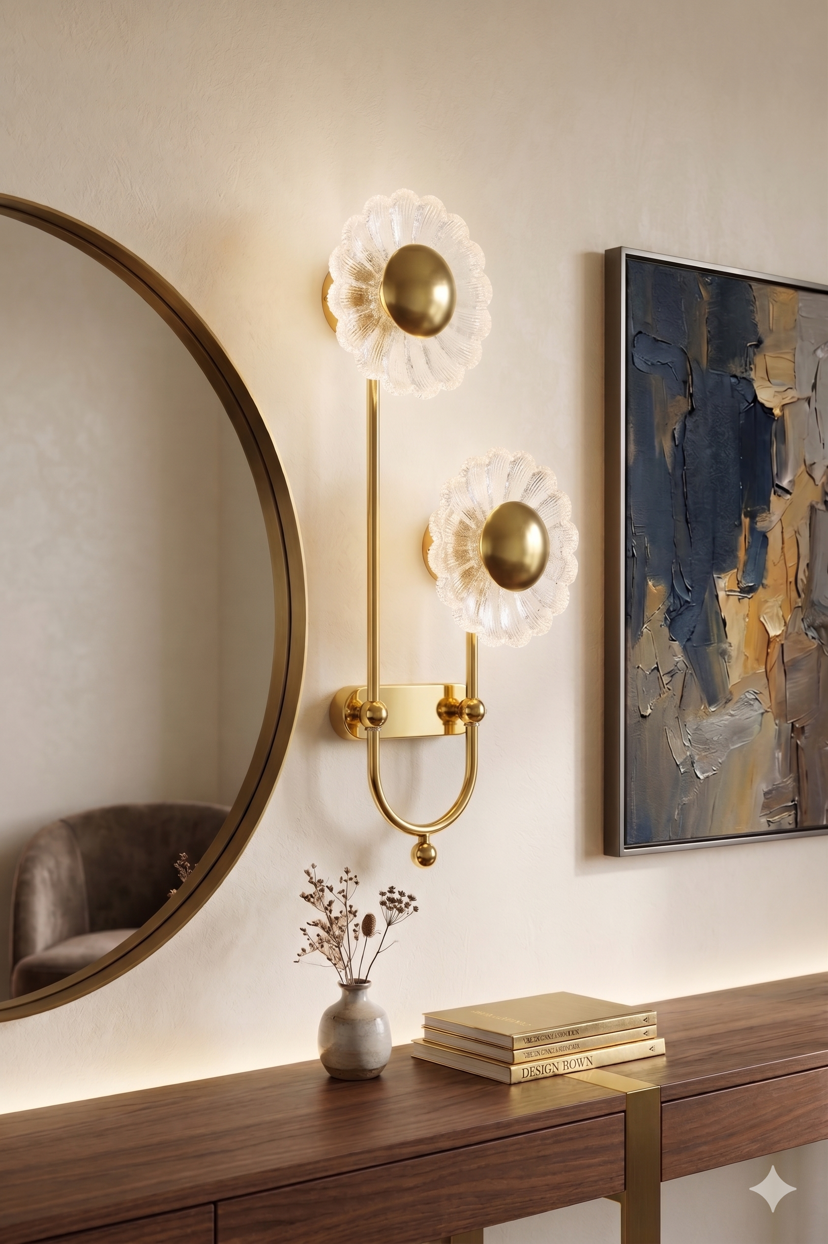 Twin Bloom Wall Light
