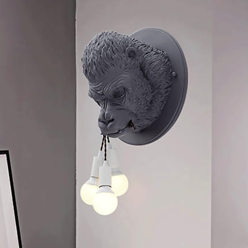 Gorilla Head Antique Decorative Wall Light