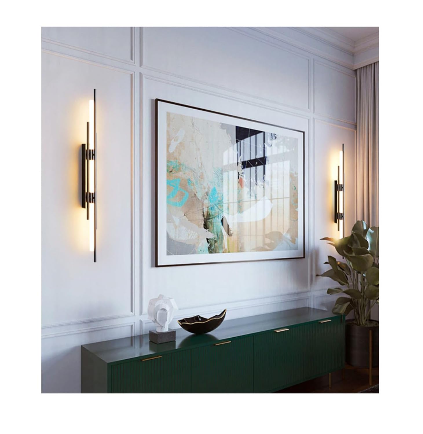 Harry's Long Black Wand Wall Light