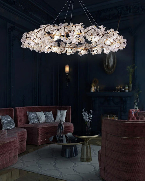 Floral Branch Crystal Chandelier