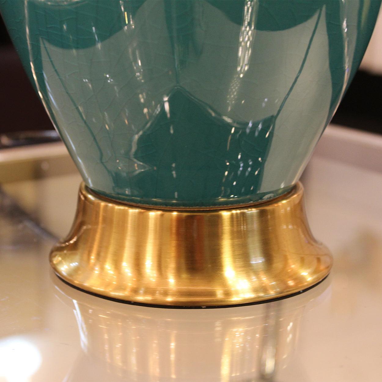 Aquatic Dreams (Sea Green, Ceramic) Table Lamp