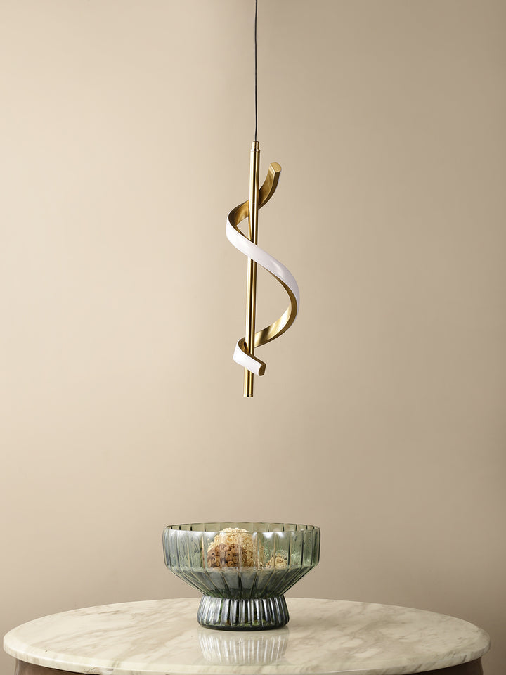 Mystic Spiral (Gold) LED Pendant Light