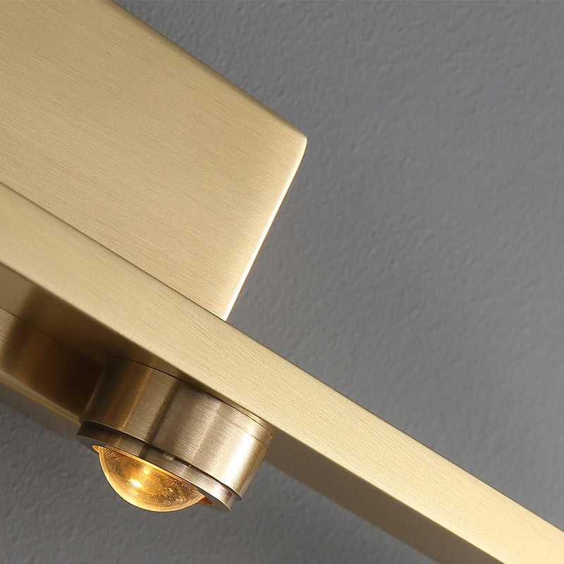 "3 LED Wall Light with Gold Finish, Ideal for Mirror, Picture, or Vanity Lighting"