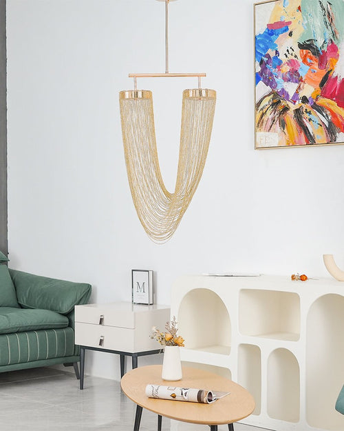 Tassel Chain Gold Creative Pendant Light
