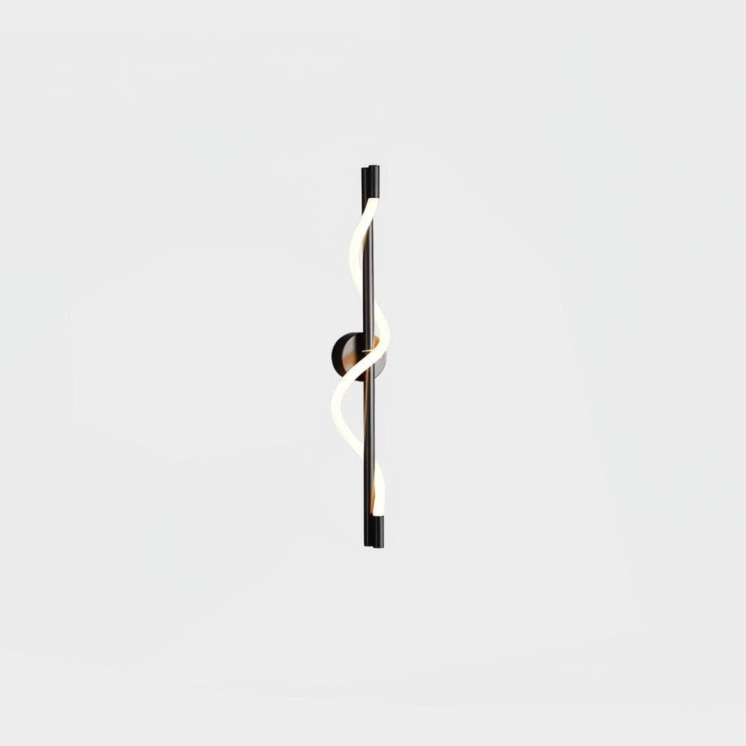 Modern Black Twisted Acrylic Tube Wall Light