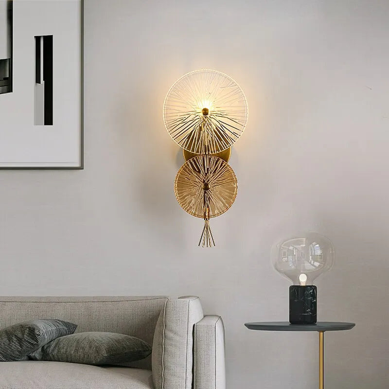 Modern Smoke Glass Wall Light
