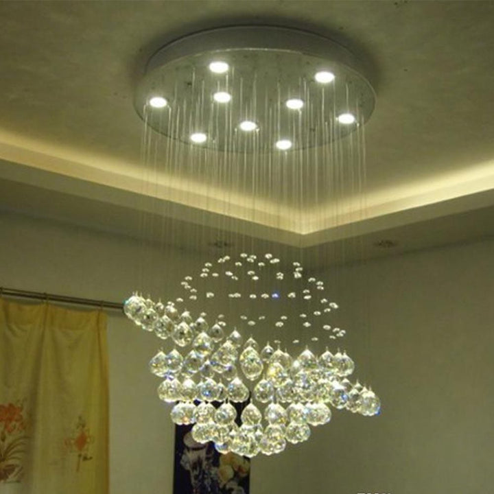 Cosmo Sparkle: Galaxy Crystal Chandelier