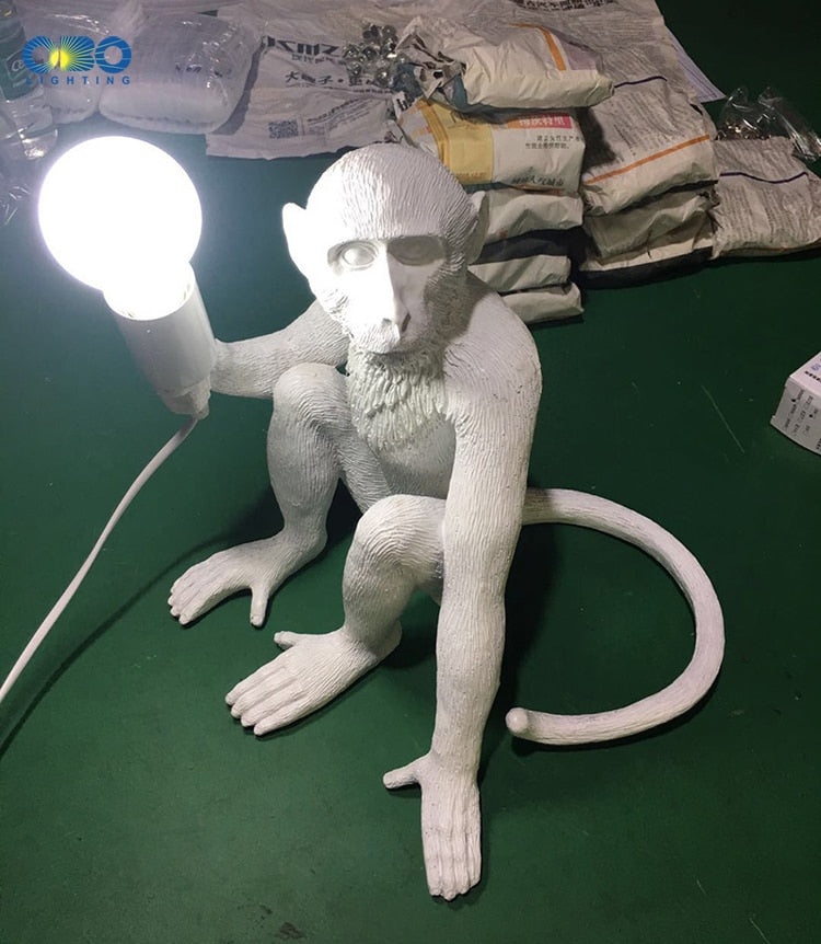 The Monkey Bust: Resin Table Lamp