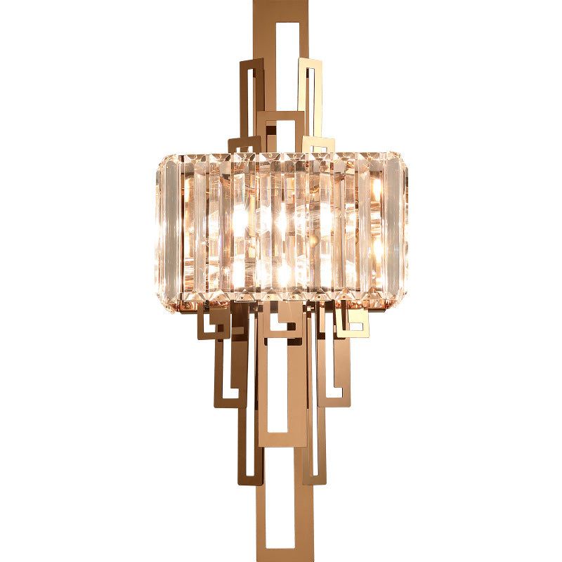 Rose Gold Crystal Wall Lamp