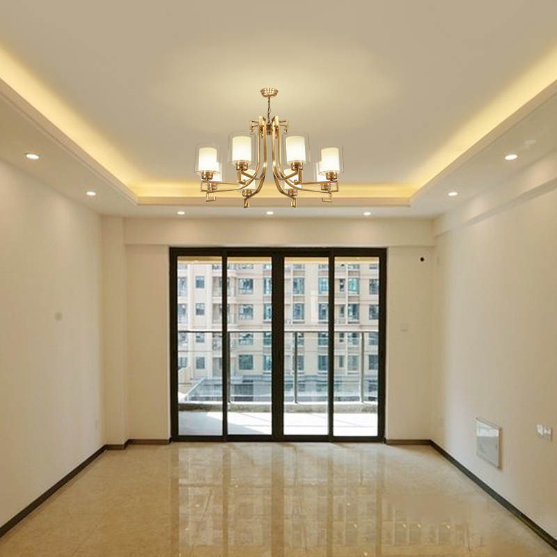 Crimson (Gold) Glass Chandelier