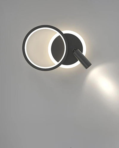 Round LED Spot Wall LIght - Black