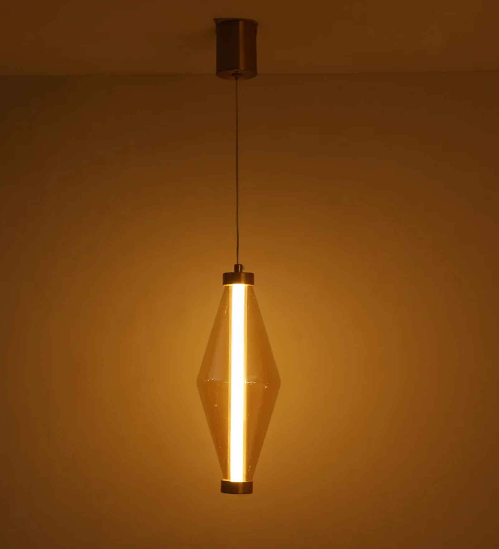 Modern Brass Prism Pendant Light
