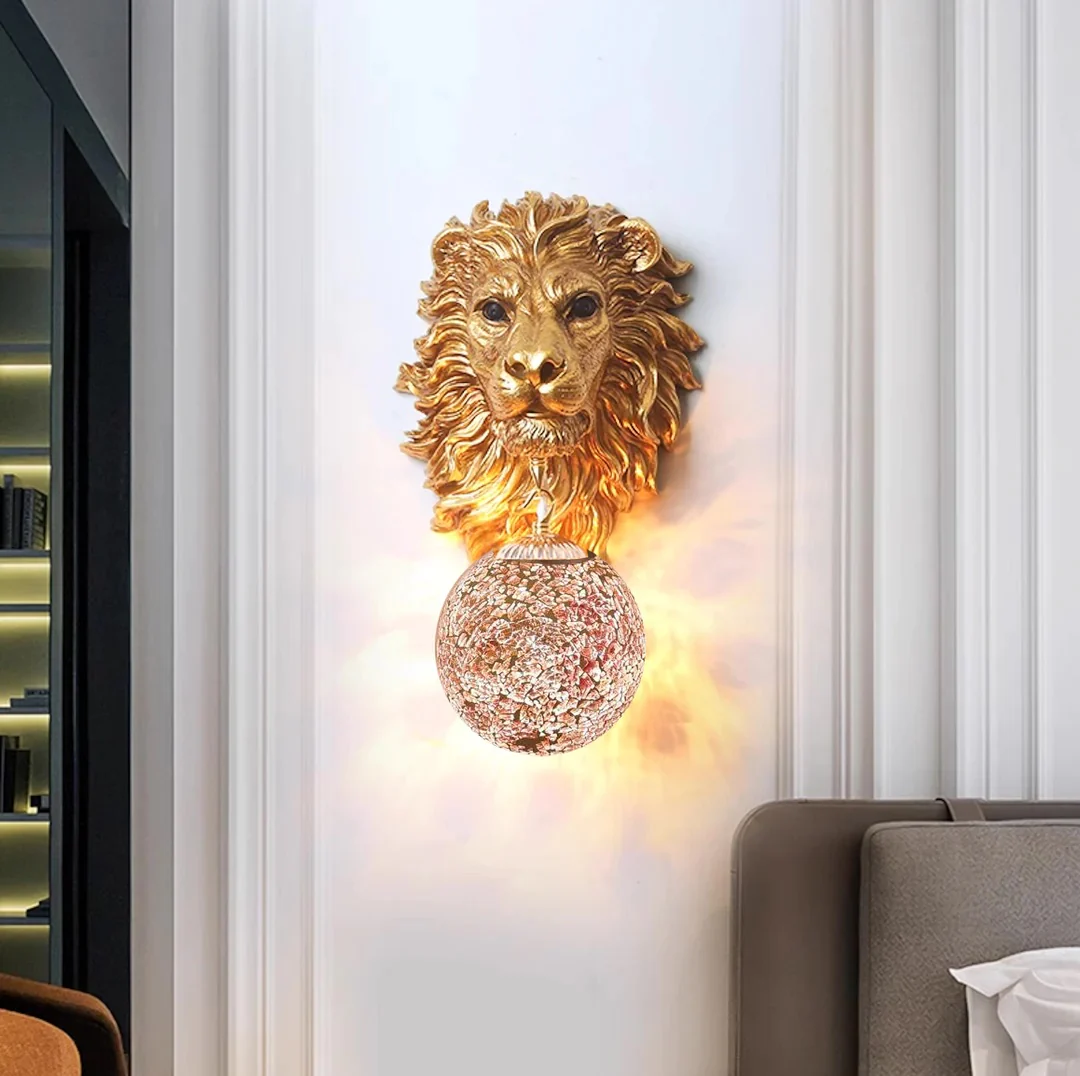 Cave to Lion (Gold) Wall Light