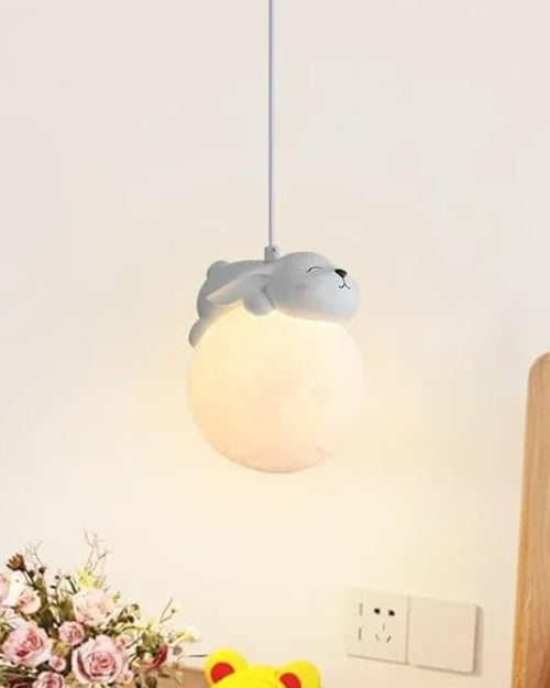 Cute Animal Shaped Moon Pendant Light - Beer