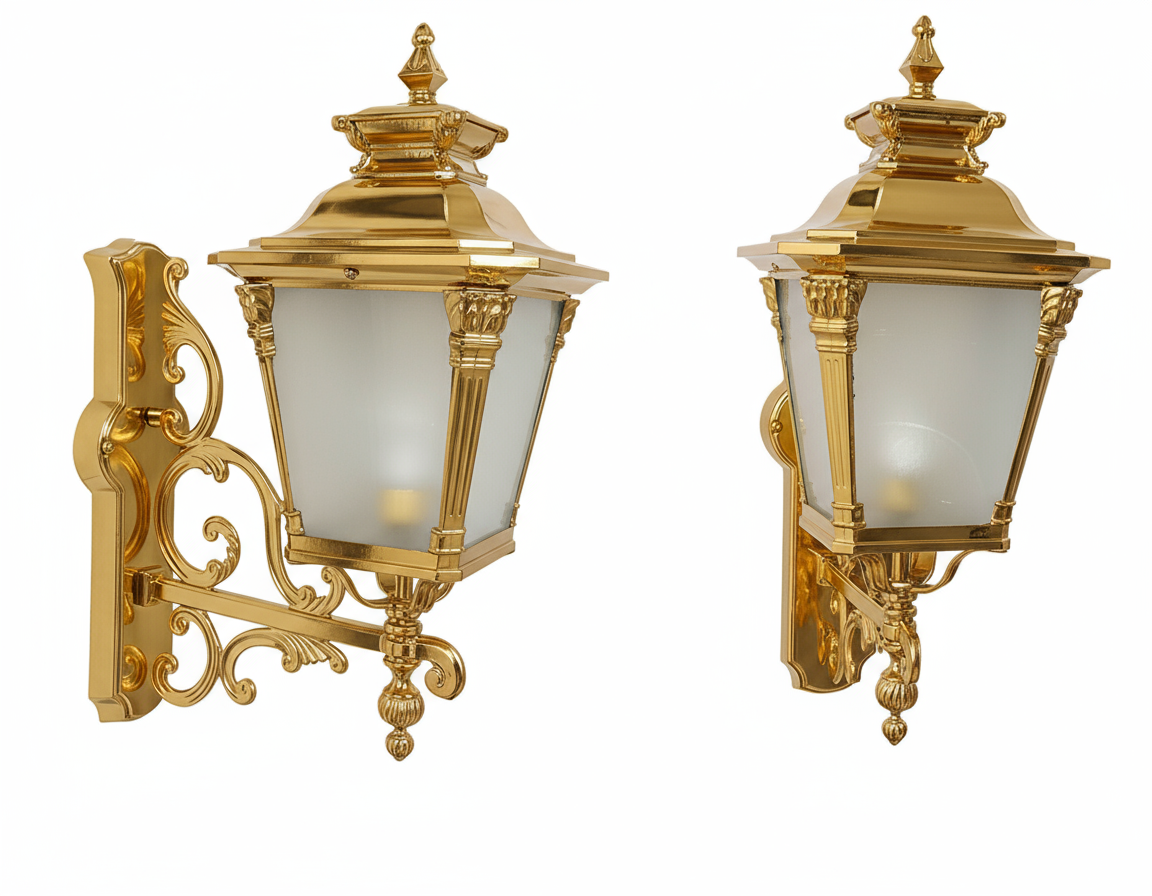 Villa Mystery (Gold) Outdoor Wall Light