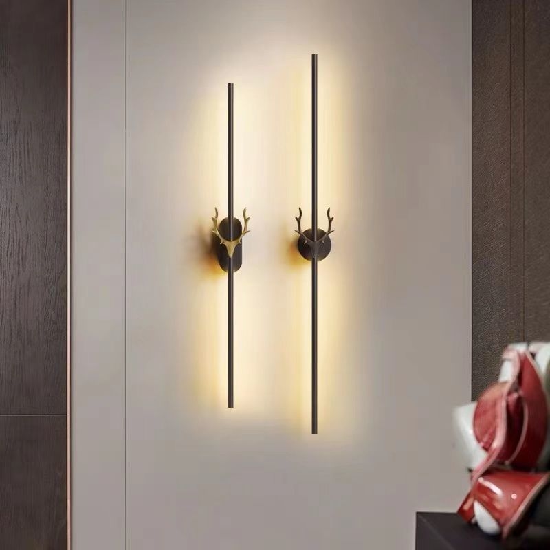 Modern Style Antler Black LED Wall lamp