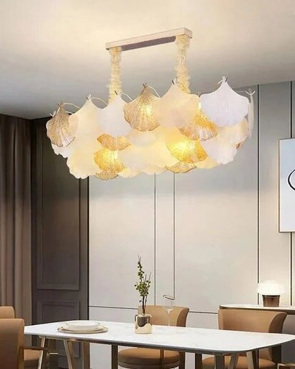 Ginkgo Leaf Rectangular Chandelier