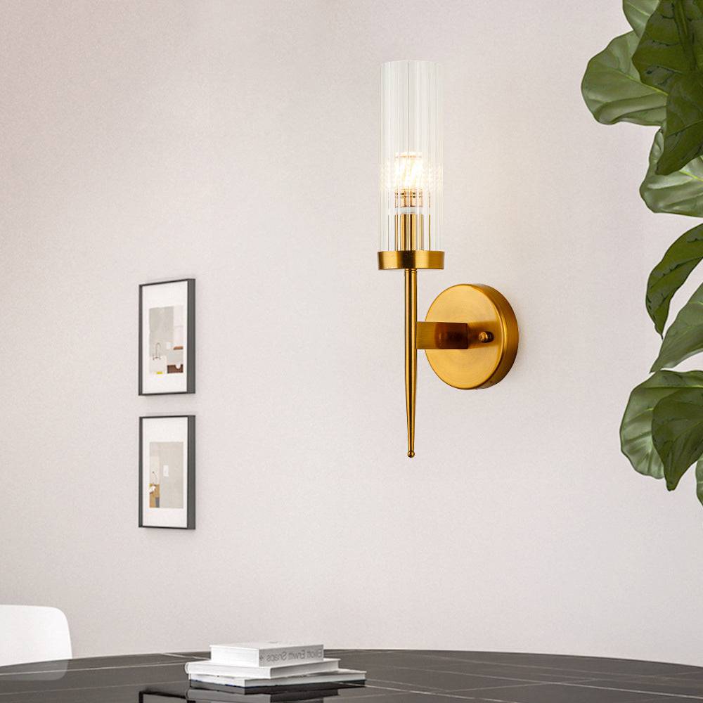 Pour Your Light, Not Your Drink (Gold): Long Wall Light with Glass Vibe
