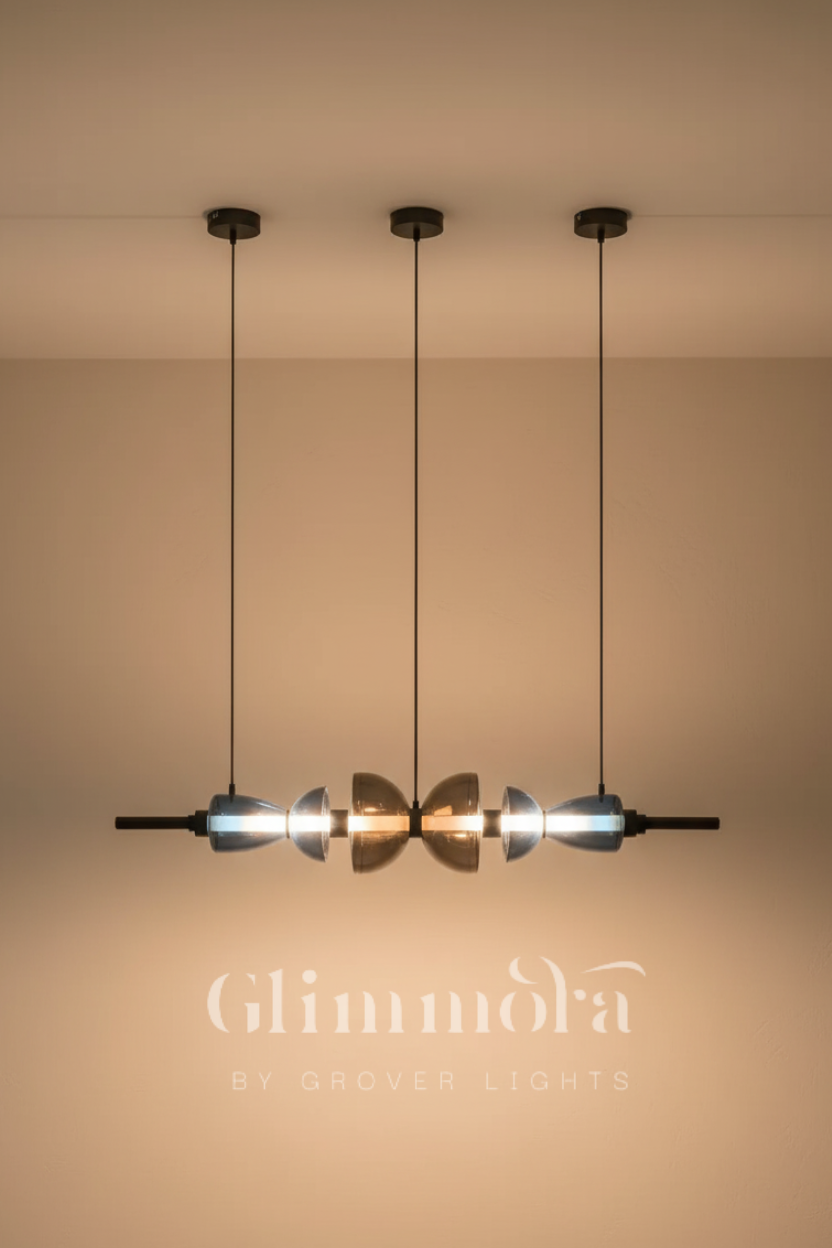 Separating Shadows (Smokey, 1100mm, Black) Chandelier