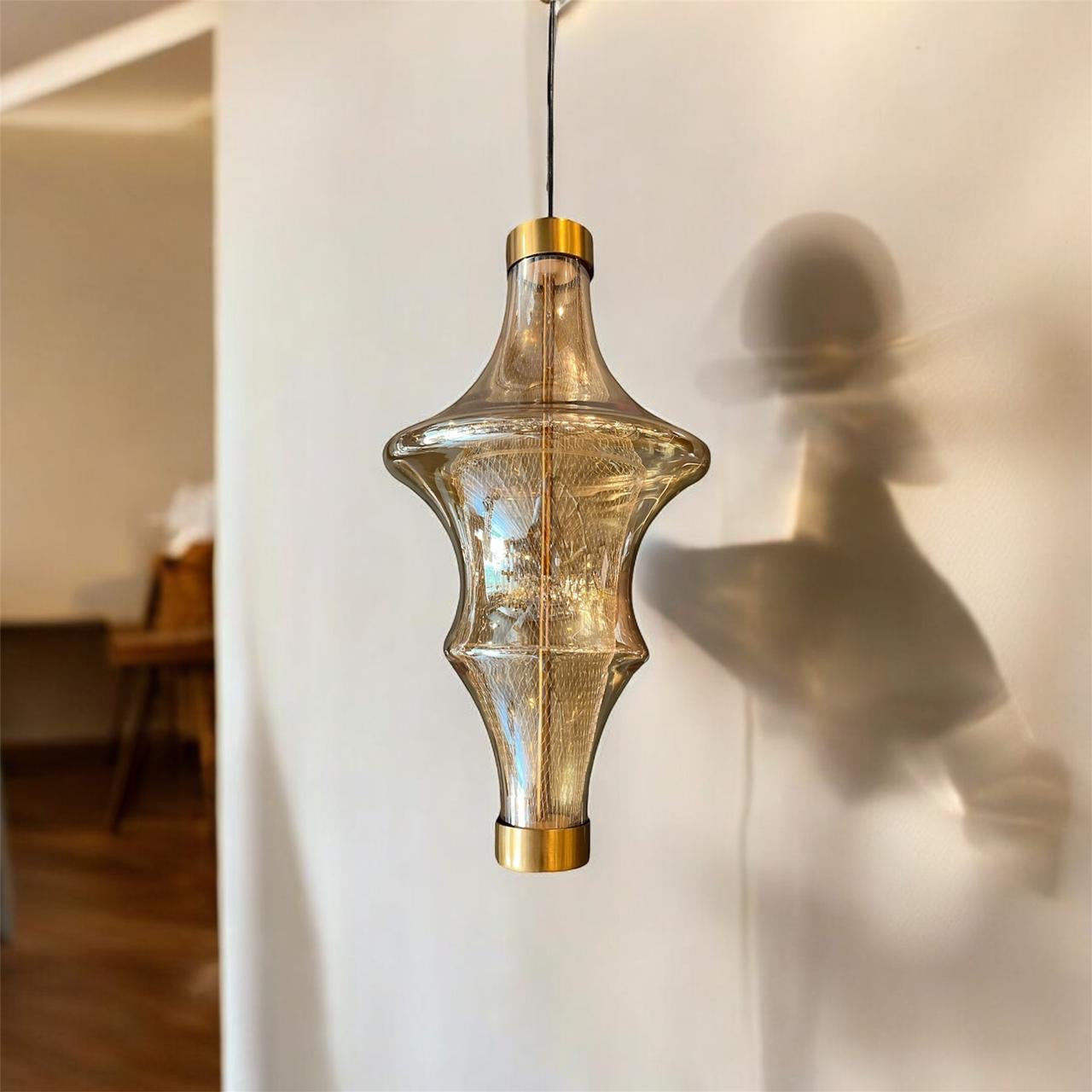 Amber Gold Pendant Light