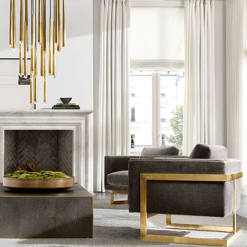 Brass Glow Pendant Light Chandelier (10 Lights)